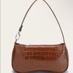 Croc Embossed Baguette Bag